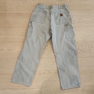 Carhartt Gray Work Pants Durable Utility Design